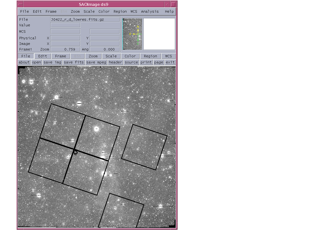 J0422 with Chandra FoV